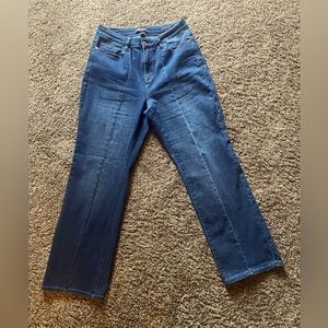 Judy Blue wide leg trouser front seam high waist